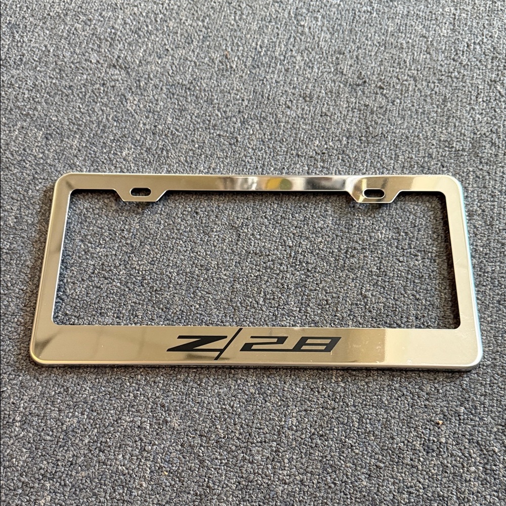 Chevy Chevrolet Z28 Chrome License Plate Frame